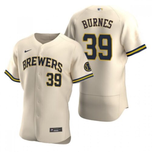 686321ceedb16_1 Men's Milwaukee Brewers #39 Corbin Burnes Cream Flex Base Stitched MLB Jersey