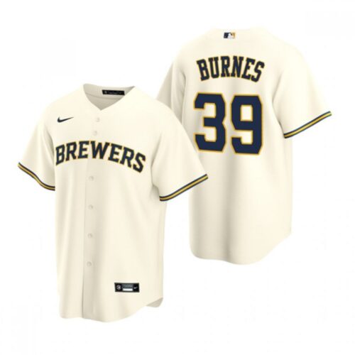686321dca84be_1 Men's Milwaukee Brewers #39 Corbin Burnes Cream Cool Base Stitched Jersey