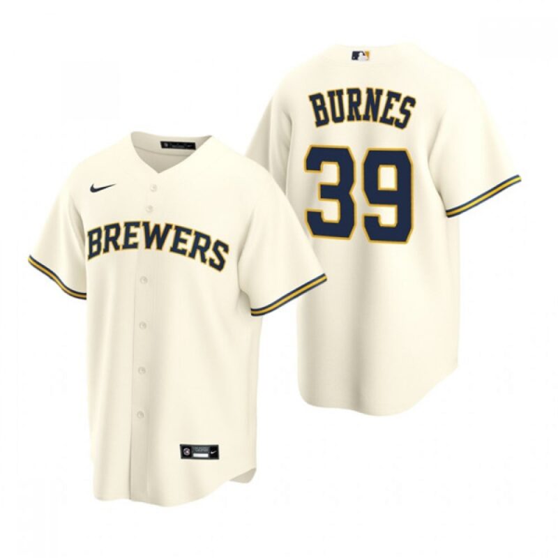 686321dca84be_1 Men's Milwaukee Brewers #39 Corbin Burnes Cream Cool Base Stitched Jersey