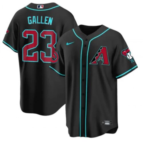 686321e28d4ee_1 Men's Arizona Diamondbacks #23 Zac Gallen 2023/24 Black Cool Base Stitched Baseball Jersey