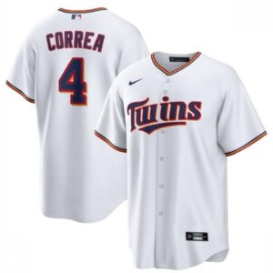686322007087f_1 Men's Minnesota Twins #4 Carlos Correa White Cool Base Stitched Jersey