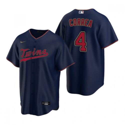686322125243a_1 Men's Minnesota Twins #4 Carlos Correa Navy Cool Base Stitched Jersey