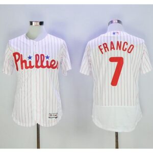 686322738d915_1 Phillies #7 Maikel Franco White(Red Strip) Flexbase Authentic Collection Stitched MLB Jersey