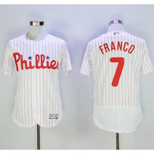 686322738d915_1 Phillies #7 Maikel Franco White(Red Strip) Flexbase Authentic Collection Stitched MLB Jersey