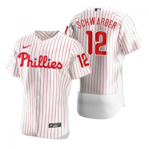68632281a2f9a_1 Men's Philadelphia Phillies #12 Kyle Schwarber 2021 White Flex Base Stitched Baseball Jersey