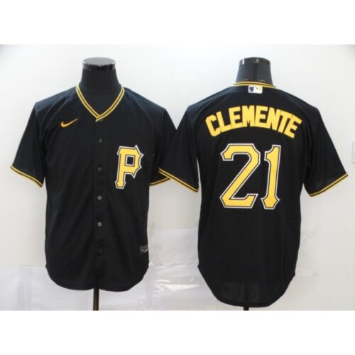 686322ada7d01_1 Men's Pittsburgh Pirates #21 Roberto Clemente Black Cool Base Stitched MLB Jersey