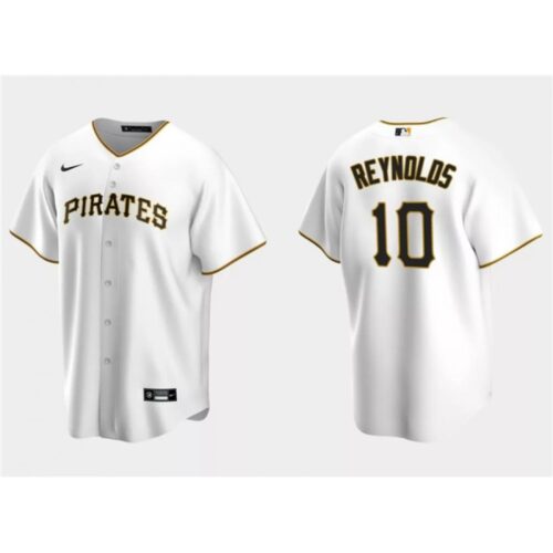 686322baad27f_1 Men's Pittsburgh Pirates #10 Bryan Reynolds White Cool Base Stitched Baseball Jersey