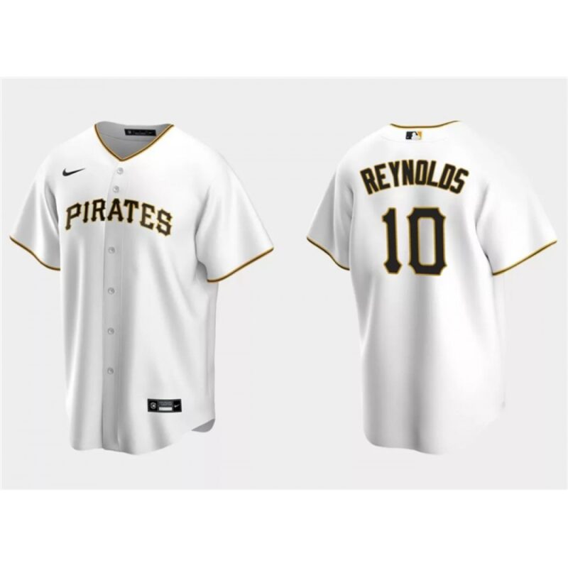 686322baad27f_1 Men's Pittsburgh Pirates #10 Bryan Reynolds White Cool Base Stitched Baseball Jersey