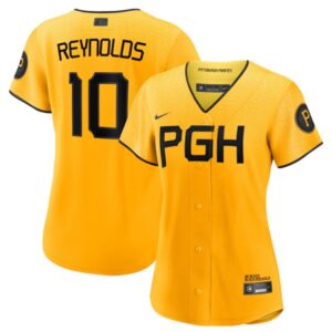 686322bd9ffb6_1 Women's Pittsburgh Pirates #10 Bryan Reynolds Gold 2023 City Connect Stitched Jersey