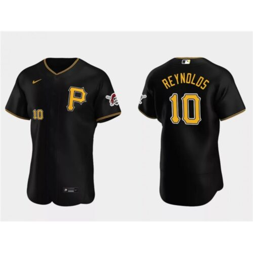 686322c298782_1 Men's Pittsburgh Pirates #10 Bryan Reynolds Black Flex Base Stitched Baseball Jersey