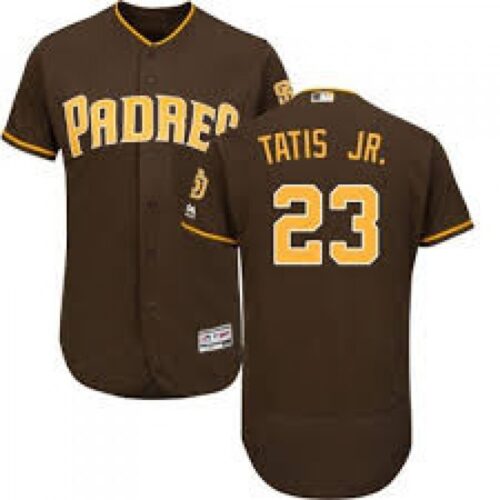 686322dc70607_1 Men's San Diego Padres #23 Fernando Tatis Jr. Coffee Flex Base Stitched MLB Jersey