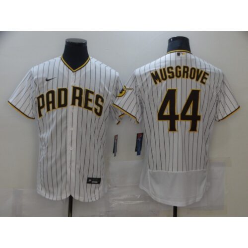 686323290284e_1 Men's San Diego Padres #44 Joe Musgrove White Flex Base Stitched Jersey