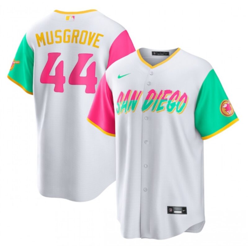6863232e4ebda_1 Youth San Diego Padres #44 Joe Musgrove 2022 White City Connect Stitched Baseball Jersey