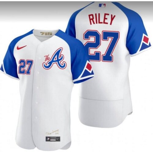 6863233844aa6_1 Men's Atlanta Braves #27 Austin Riley White 2023 City Connect Flex Base Stitched Jersey