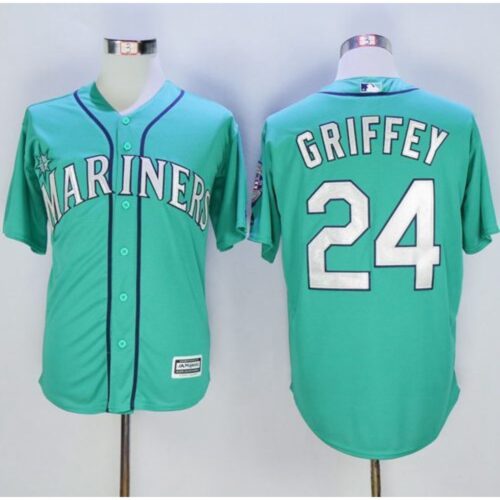 6863235752003_1 Mariners #24 Ken Griffey Green New Cool Base Stitched MLB Jersey