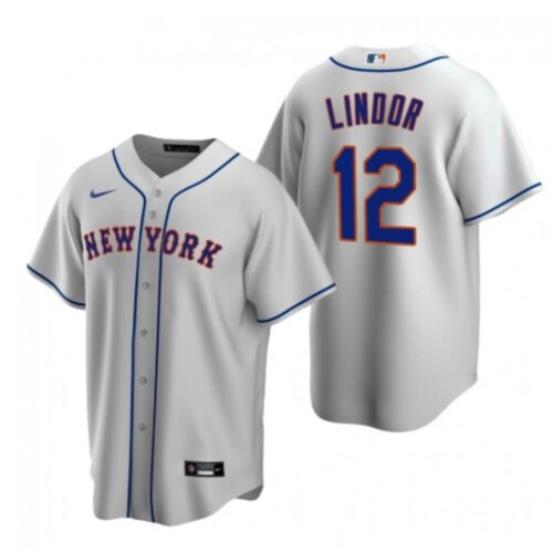 6863235a4033e_1 Men's New York Mets Blank Grey #12 Francisco Lindor Cool Base Stitched Jersey