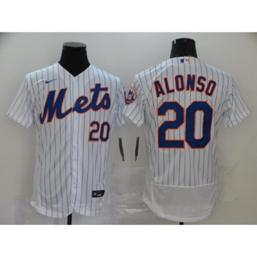 68632365bd75d_1 Men's New York Mets #20 Pete Alonso 2020 White Flex Base Stitched MLB Jersey