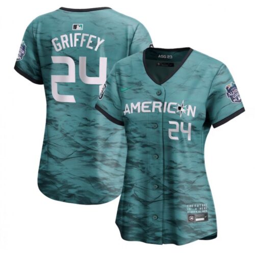 6863237b2d9d9_1 Women's Seattle Mariners #24 Ken Griffey Jr. Teal 2023 All-star Stitched Baseball Jersey(Run Small)