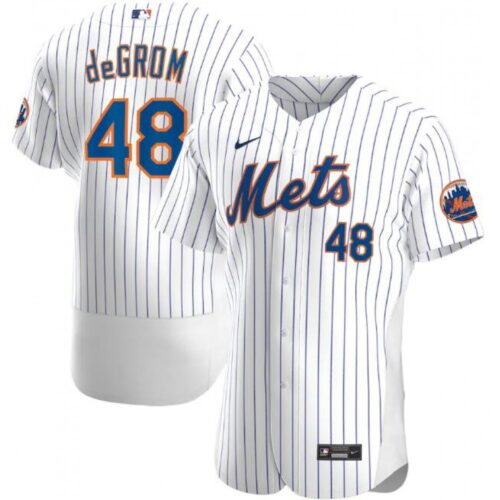 686323829d4d0_1 Men's New York Mets #48 Jacob deGrom 2020 White Flex Base Stitched MLB Jersey