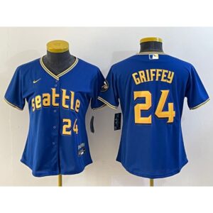 6863238d0180d_1 Youth Seattle Mariners #24 Ken Griffey Jr. Royal 2023 City Connect With Patch Stitched Baseball Jersey