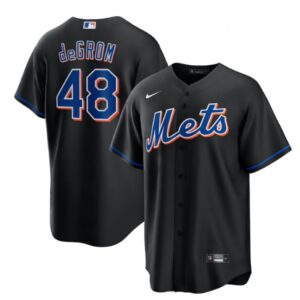 686323b5c48f2_1 Men's New York Mets #48 Jacob deGrom 2022 Black Cool Base Stitched Baseball Jersey