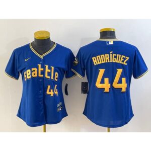 686323cd8a973_1 Youth Seattle Mariners #44 Julio Rodriguez Royal 2023 City Connect With Patch Stitched Baseball Jersey