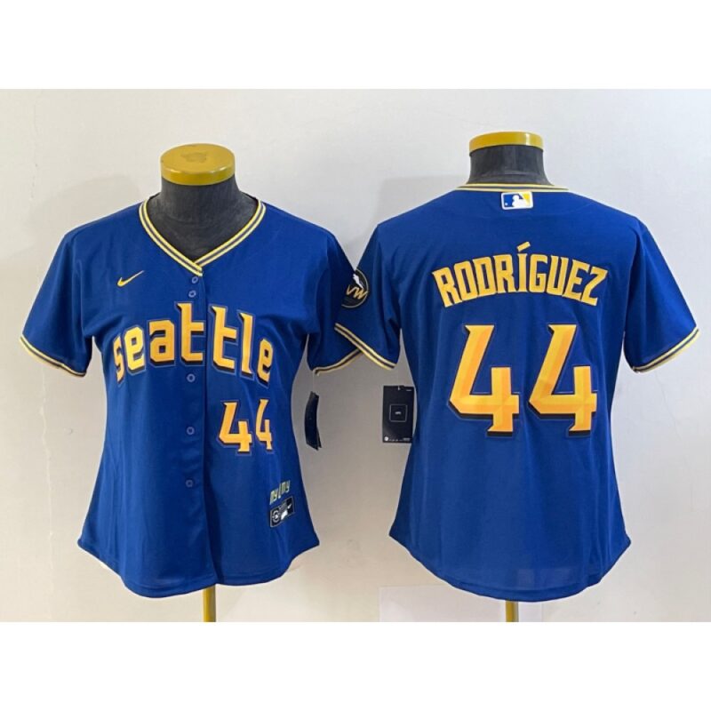686323cd8a973_1 Youth Seattle Mariners #44 Julio Rodriguez Royal 2023 City Connect With Patch Stitched Baseball Jersey