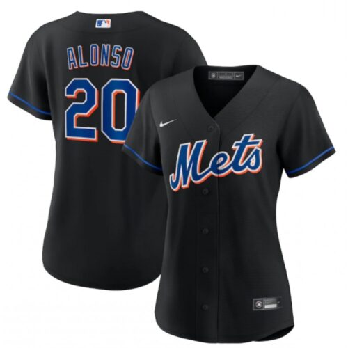 686323e136043_1 Women's New York Mets #20 Pete Alonso 2022 Black Cool Base Stitched MLB Jersey(Run Small)