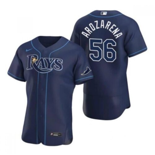 686323f0669d9_1 Men's Tampa Bay Rays #56 Randy Arozarena Navy Flex Base Stitched Jersey
