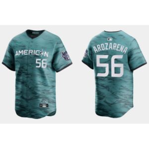 6863241120476_1 Men's Tampa Bay Rays #56 Randy Arozarena Teal 2023 All-star Cool Base Stitched Baseball Jersey