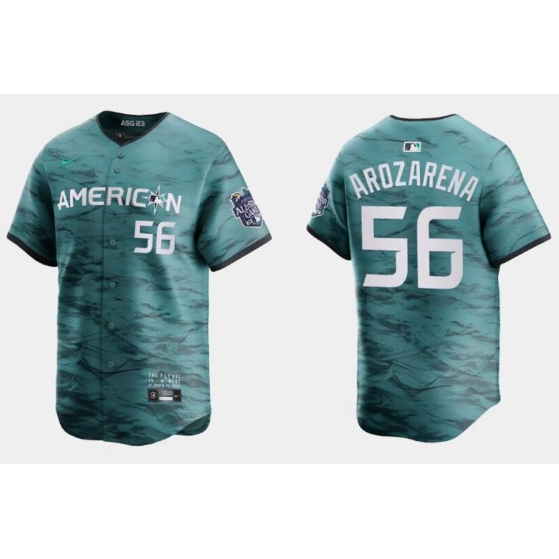 6863241120476_1 Men's Tampa Bay Rays #56 Randy Arozarena Teal 2023 All-star Cool Base Stitched Baseball Jersey