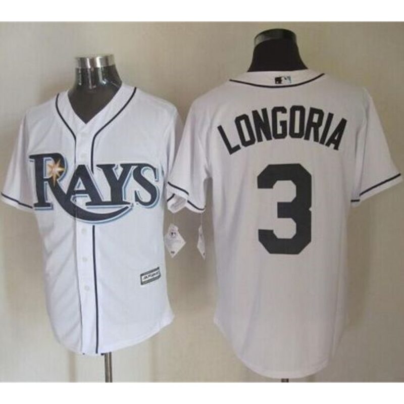 6863244485e0d_1 Rays #3 Evan Longoria White New Cool Base Stitched MLB Jersey