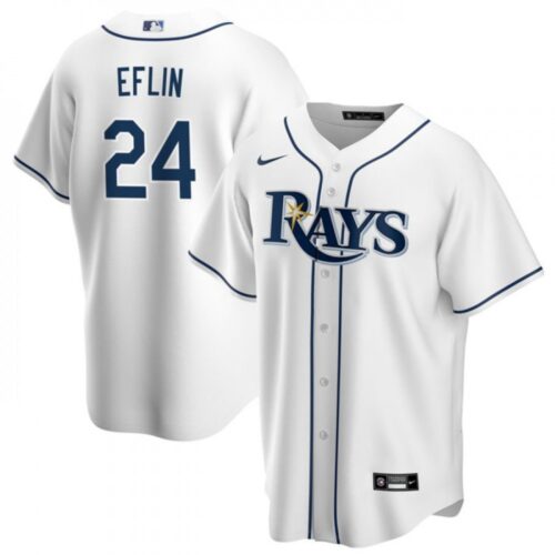 6863244a6e6d1_1 Men's Tampa Bay Rays #24 Zach Eflin White Cool Base Stitched Baseball Jersey