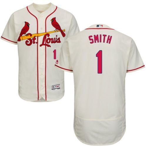 686324b90f1b0_1 Cardinals #1 Ozzie Smith Cream Flexbase Authentic Collection Stitched MLB Jersey