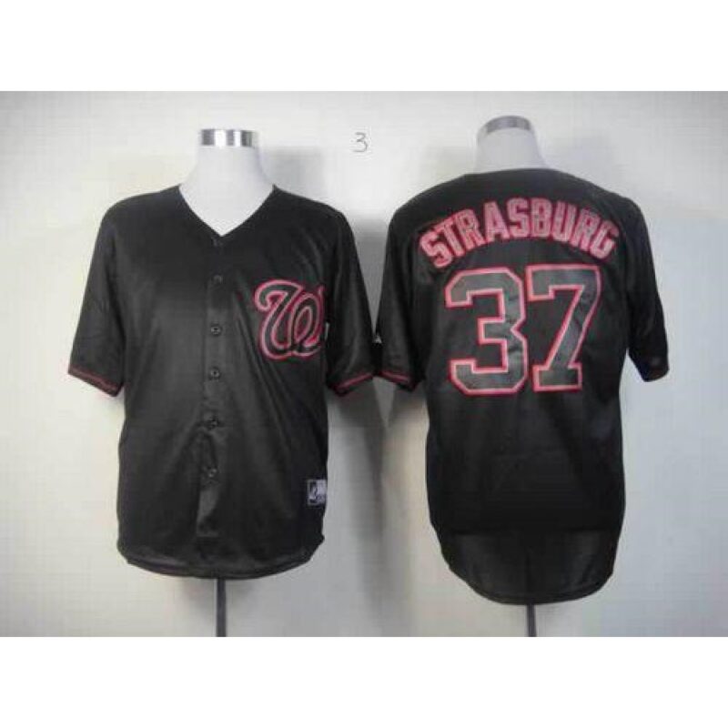 686324e350ac8_1 Nationals #37 Stephen Strasburg Black Fashion Stitched MLB Jersey