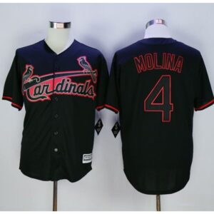 686324f13d595_1 Cardinals #4 Yadier Molina Black New Cool Base Fashion Stitched MLB Jersey