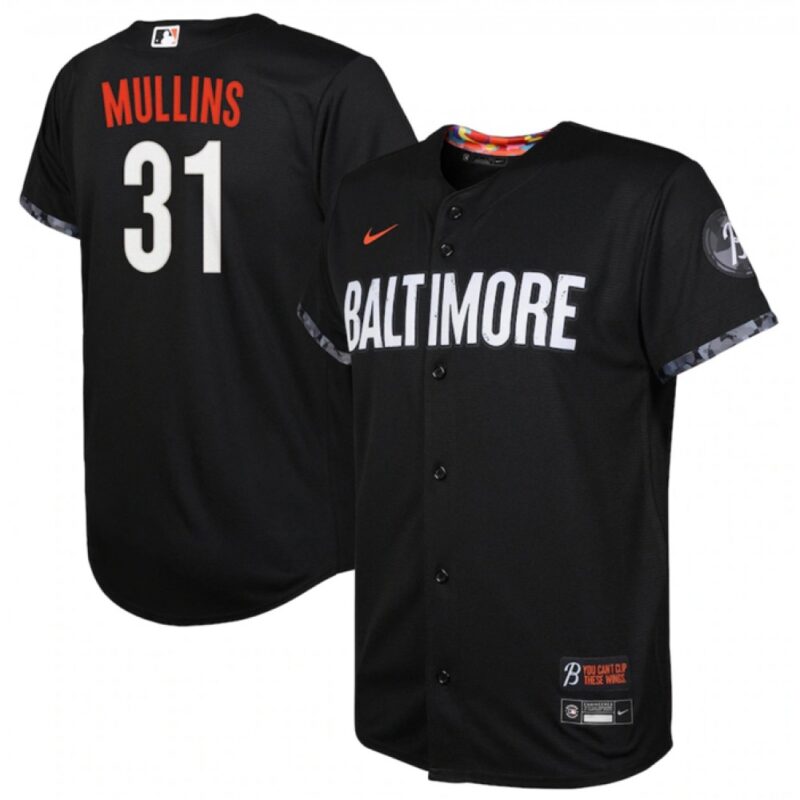6863250a4e357_1 Youth Baltimore Orioles #31 Cedric Mullins Black 2023 City Connect Stitched Baseball Jersey