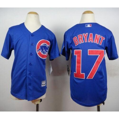 6863256dc7a55_1 Cubs #17 Kris Bryant Blue New Cool Base Stitched Youth MLB Jersey