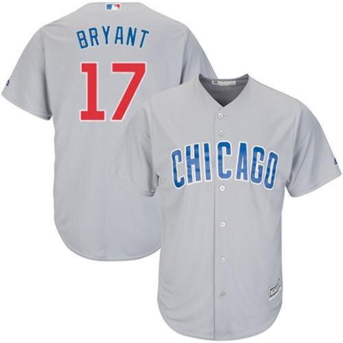 686325706310c_1 Cubs #17 Kris Bryant Grey Road Stitched Youth MLB Jersey