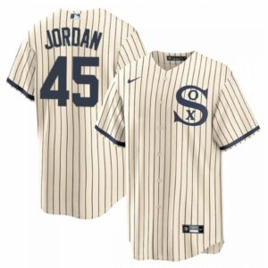 6863257db21b7_1 Men's Chicago White Sox #45 Michael Jordan 2021 Cream/Navy Name&Number Field of Dreams Cool Base Stitched Jersey