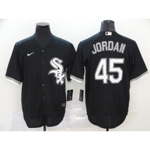 68632580b9d35_1 Men's Chicago White Sox #45 Michael Jordan Black Cool Base Stitched MLB Jersey