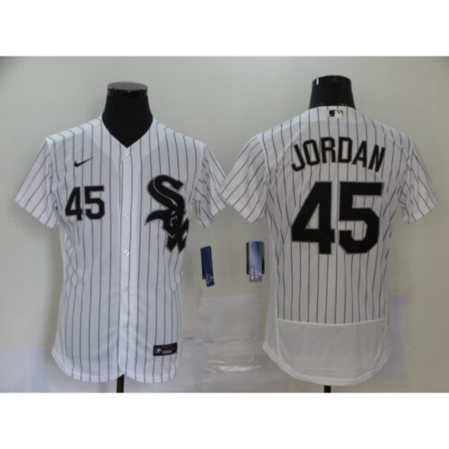 68632583d5d81_1 Men's Chicago White Sox #45 Michael Jordan White Flex Base Stitched Jersey