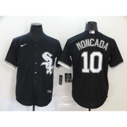 686325c3339a2_1 Men's Chicago White Sox #10 Yoan Moncada Black Cool Base Stitched MLB Jersey