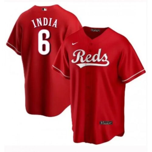 686325cc3ac80_1 Men's Cincinnati Reds #6 Jonathan india Red Cool Base Stitched Baseball Jersey