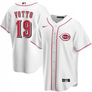686325e3b5494_1 Men's Cincinnati Reds #19 Joey Votto White Stitched Baseball Jersey