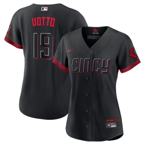 686325ff69822_1 Women's Cincinnati Reds #19 Joey Votto Black 2023 City Connect Stitched Baseball Jersey(Run Small)