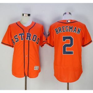 68632614acb4b_1 Astros #2 Alex Bregman Orange Flexbase Authentic Collection Stitched MLB Jersey