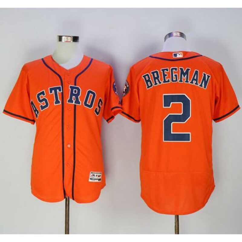 68632614acb4b_1 Astros #2 Alex Bregman Orange Flexbase Authentic Collection Stitched MLB Jersey