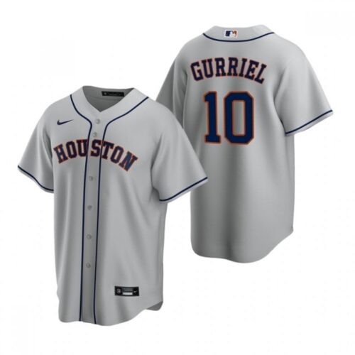 686326610c154_1 Men's Houston Astros #10 Yuli Gurriel Gray Cool Base Stitched Jersey