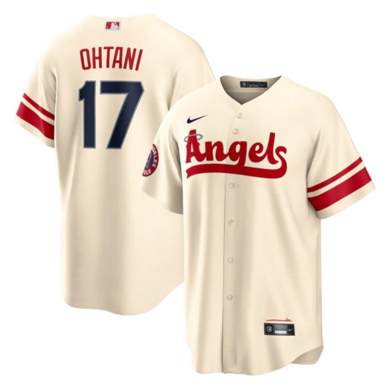 6863269463192_1 Youth Los Angeles Angels #17 Shohei Ohtani 2022 Cream City Connect Stitched Jersey